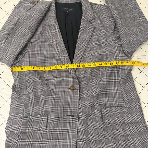 Rag & Bone‎ blazer with a glen plaid pattern 16 wool blend - Picture 3 of 5